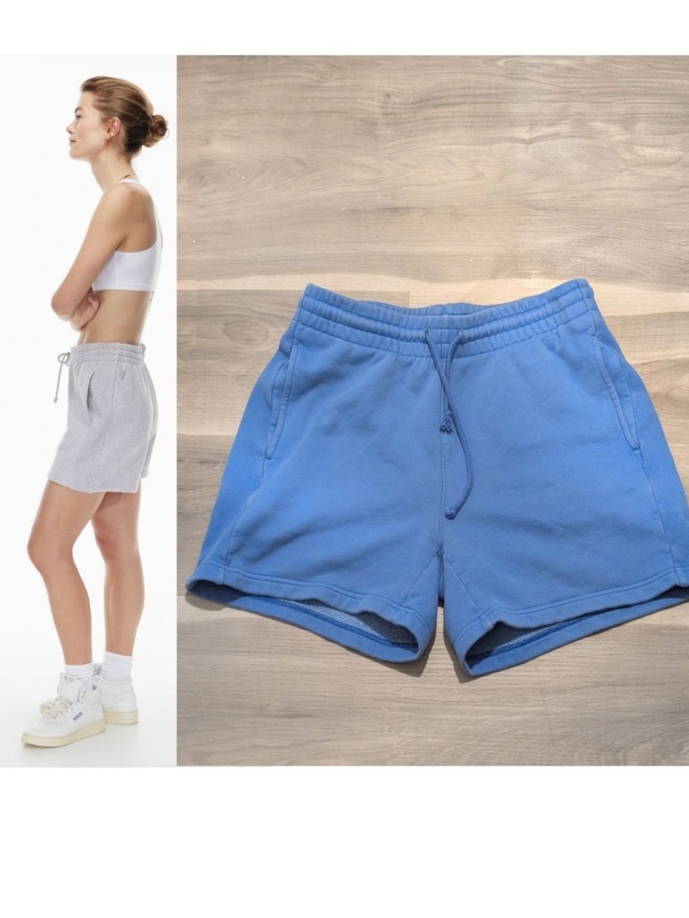 Aritzia Tna | Cozy Fleece Boyfriend 5" Sweatshort In Blue